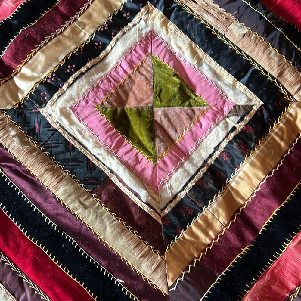 Elegant Multicolor Patchwork Quilt handmade